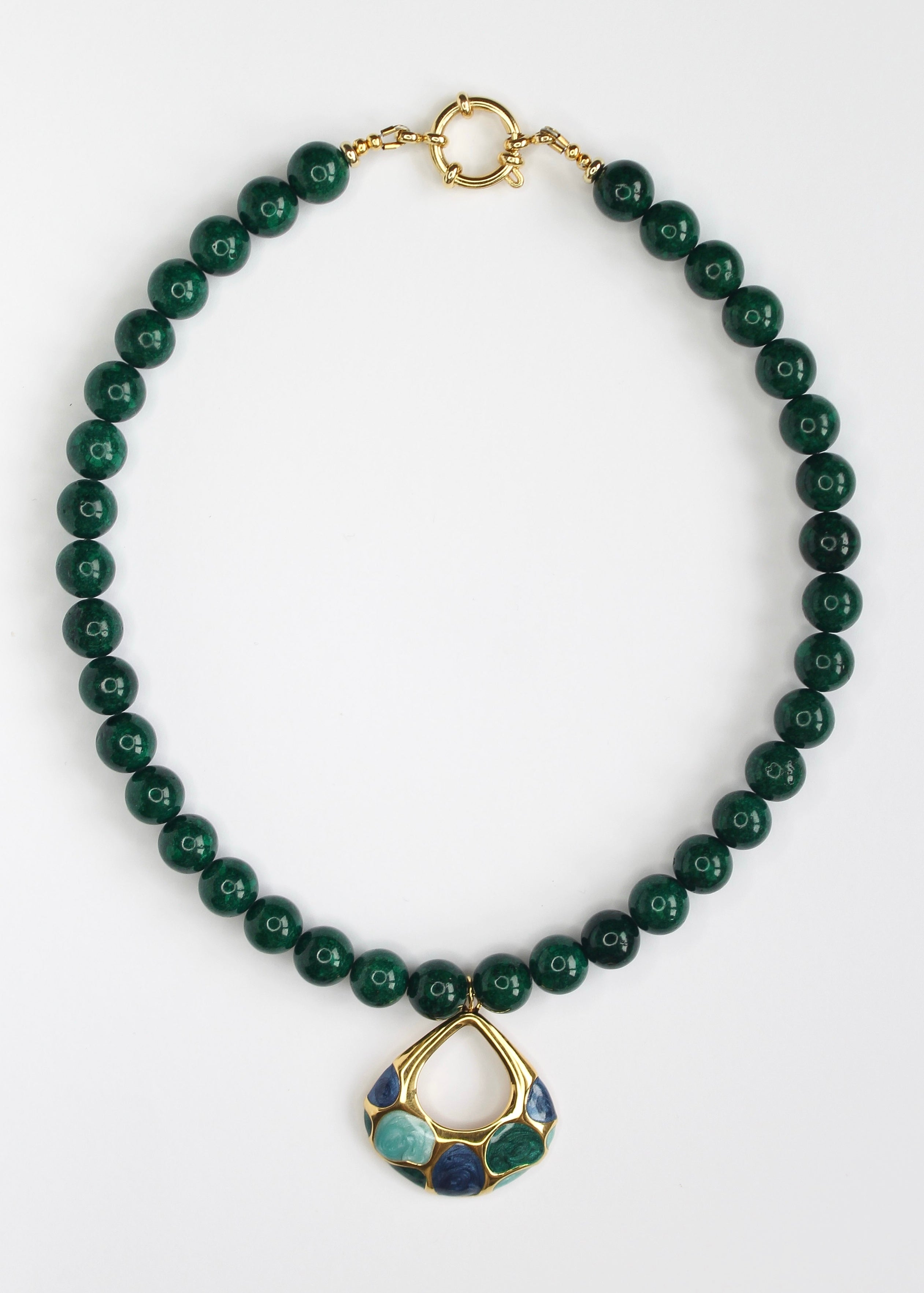 Emerald River Stone Necklace