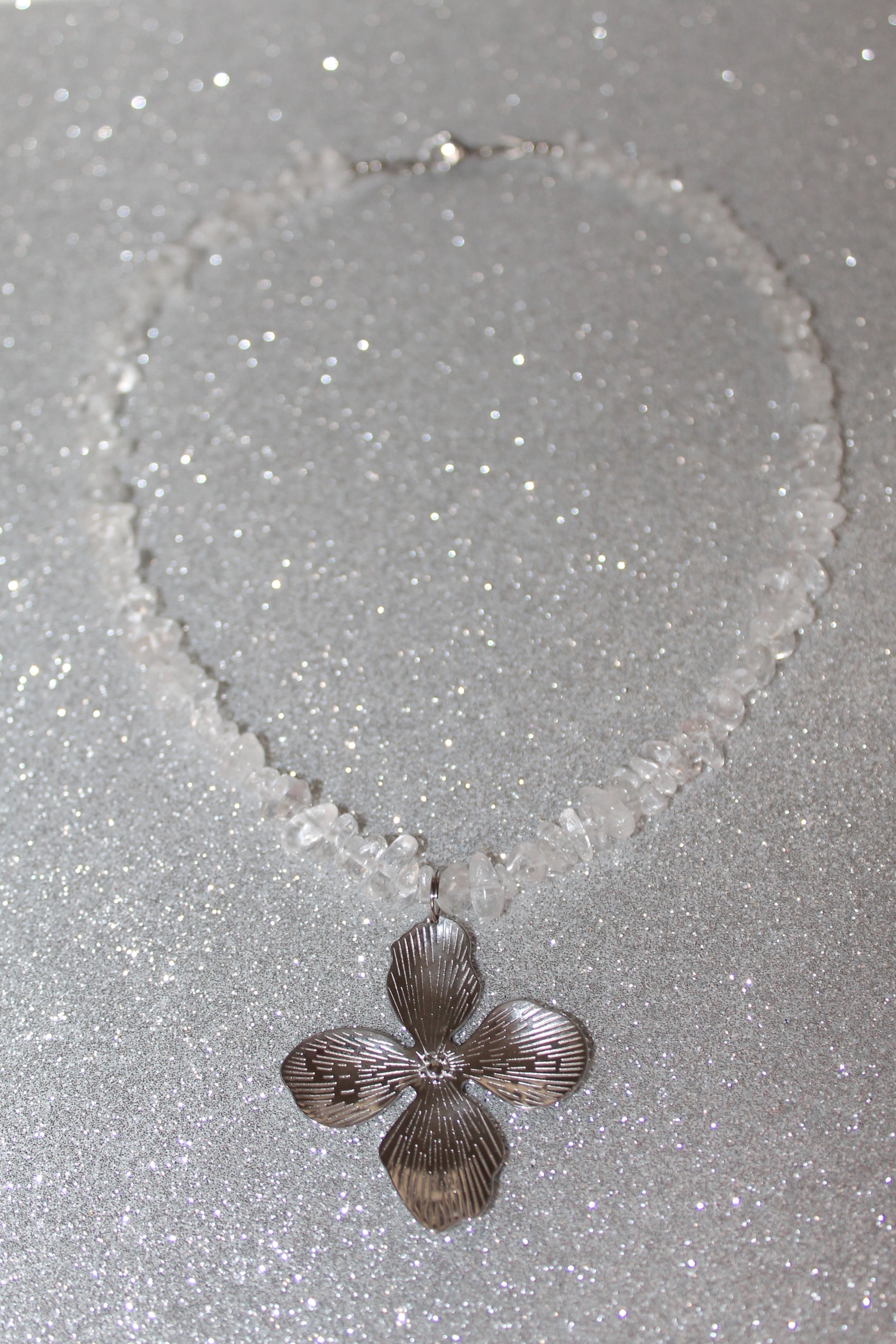 Floral Quartz Necklace