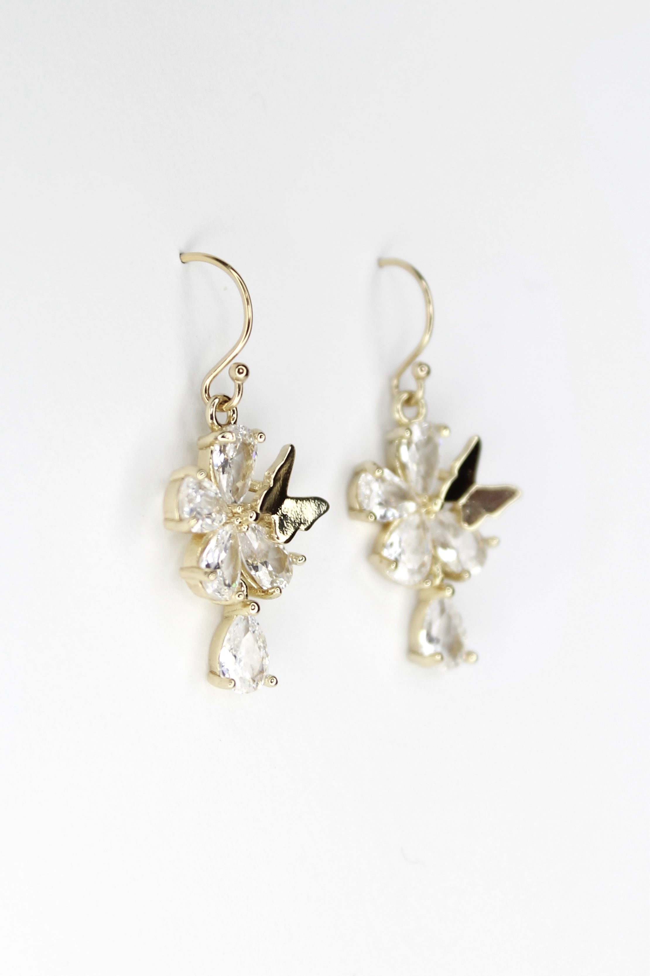 Zirconia Butterfly Earrings