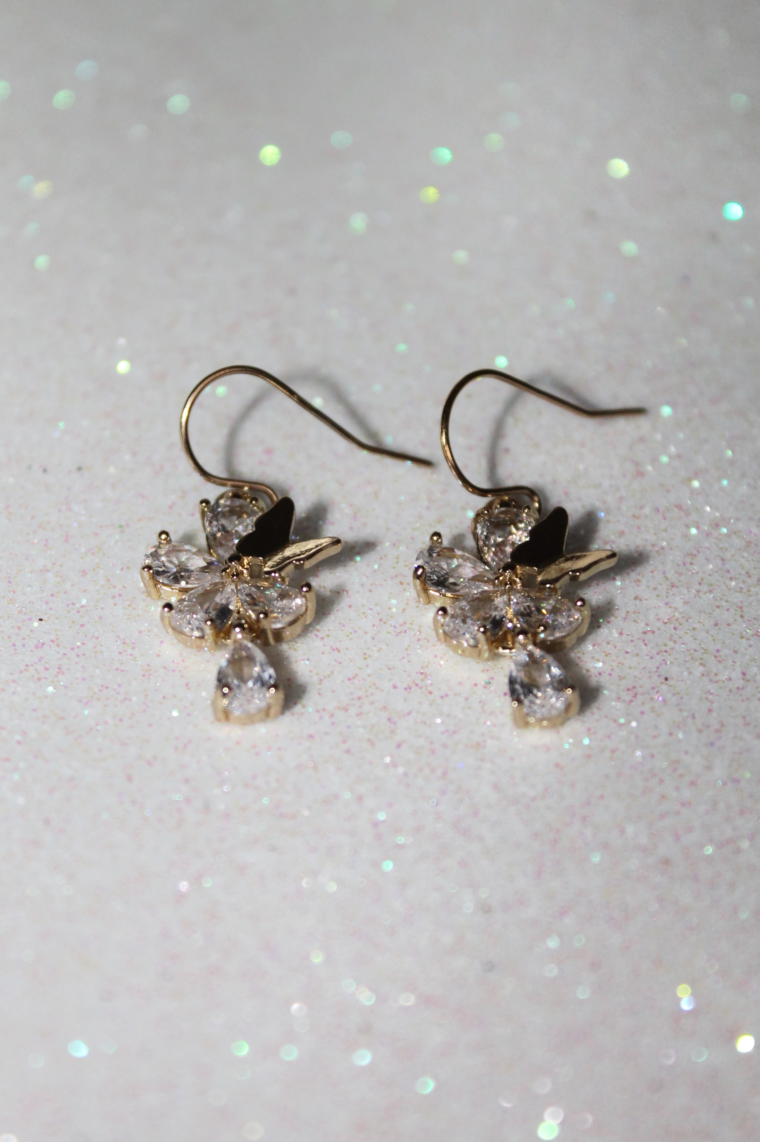 Zirconia Butterfly Earrings