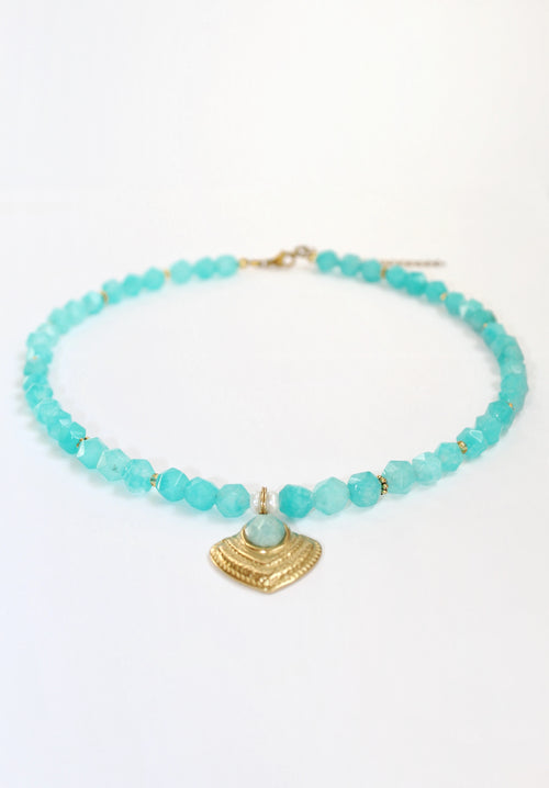 Amazonite Pearl Necklace