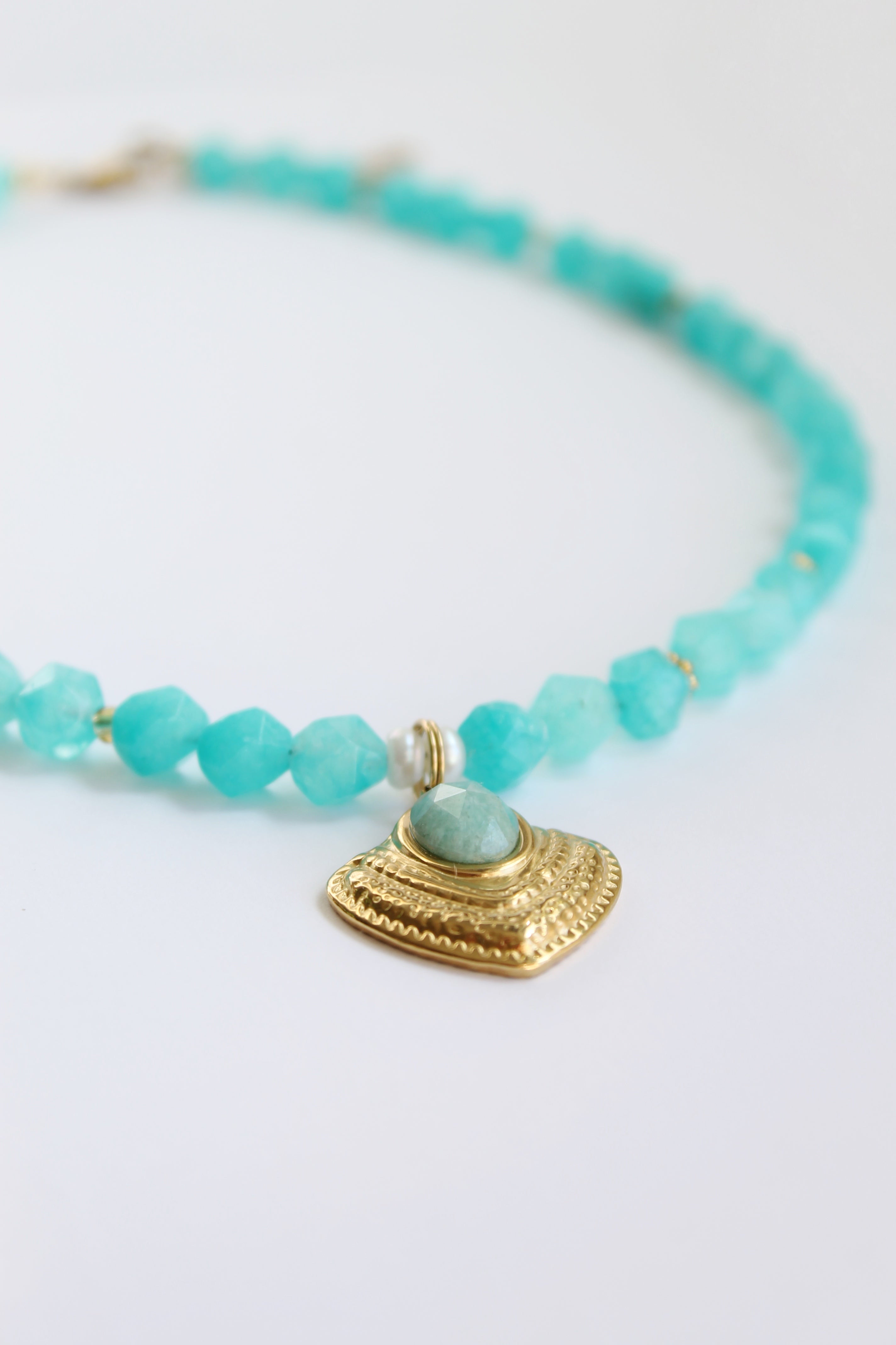 Amazonite Pearl Necklace - VOLIÀ