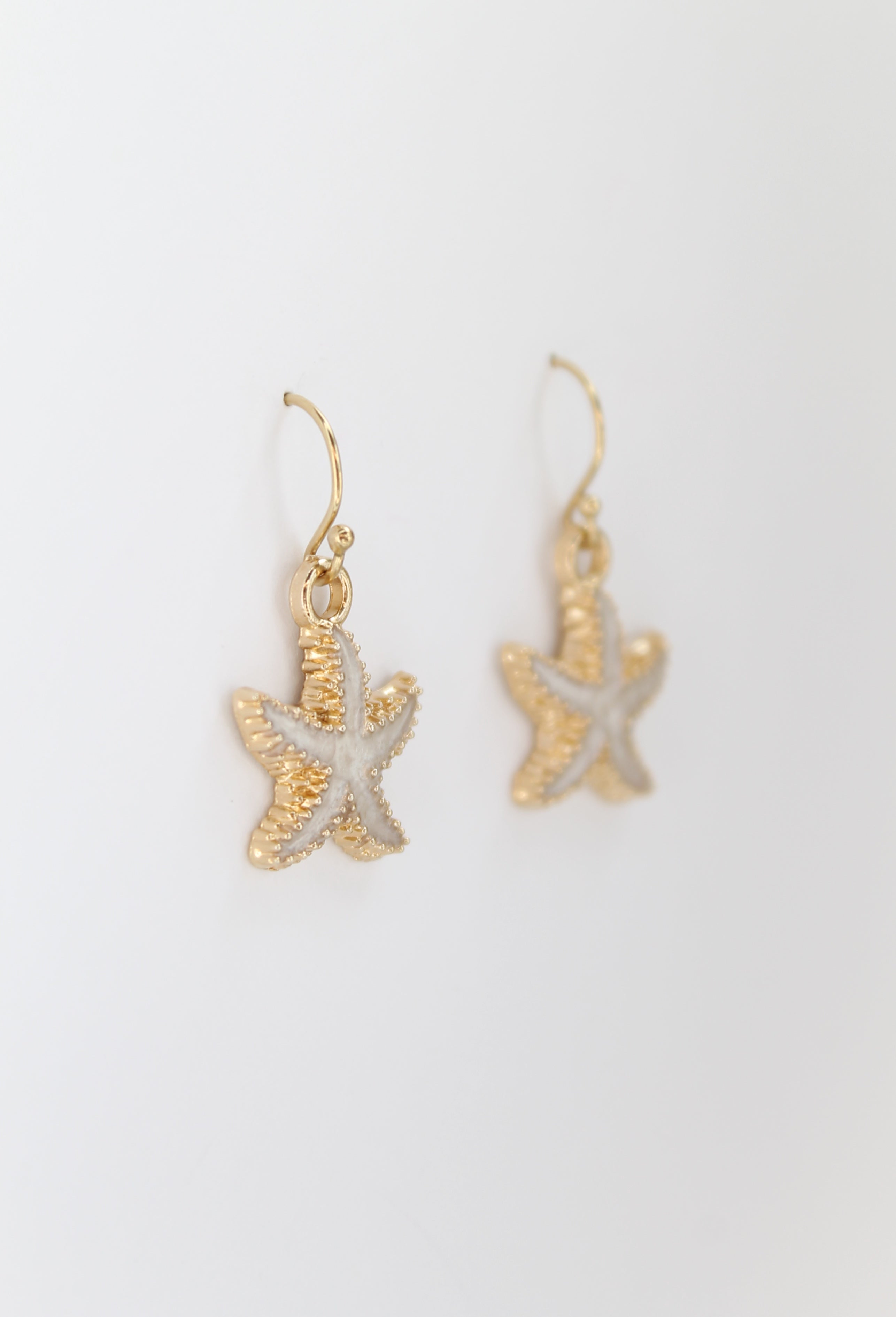 Cream Sea Star Earrings