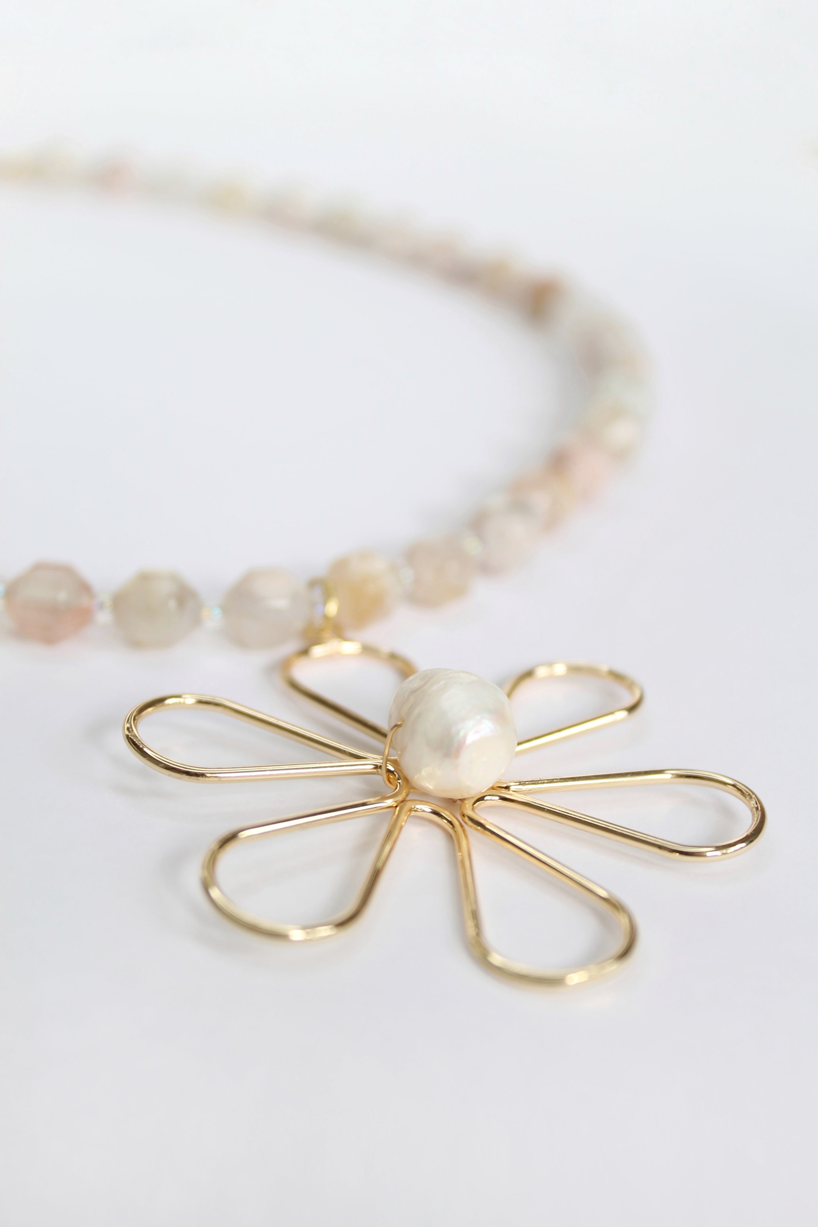 Flower Agate Necklace - VOLIÀ