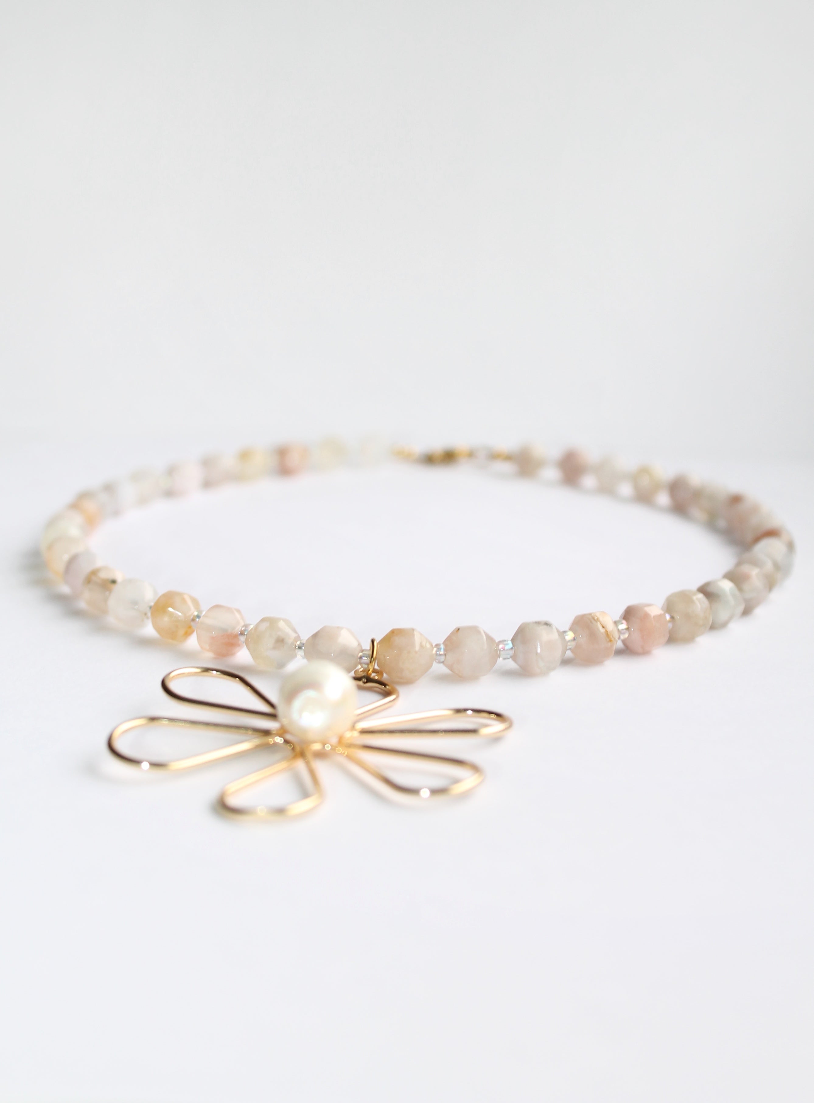 Flower Agate Necklace - VOLIÀ