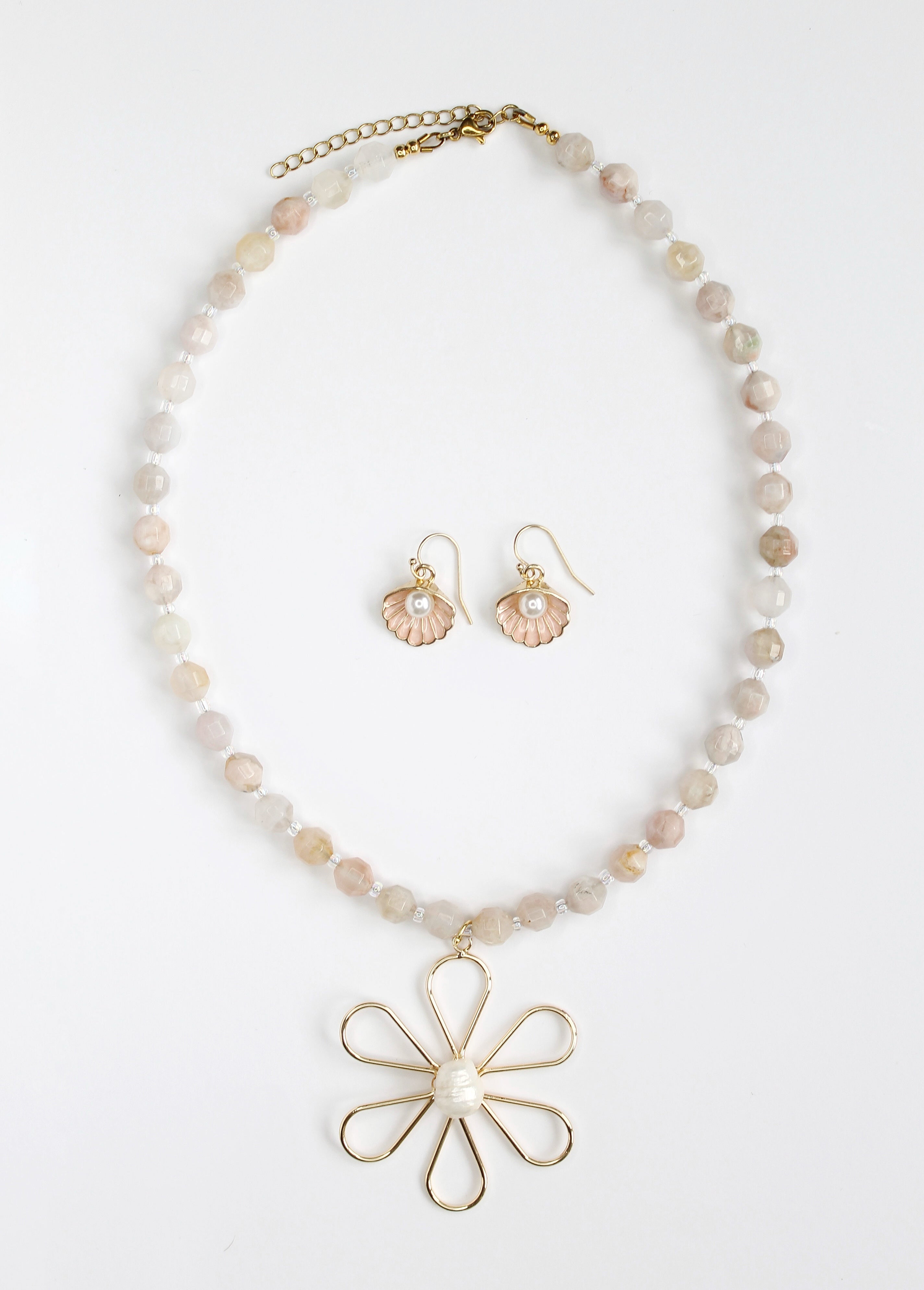 Flower Agate Necklace - VOLIÀ