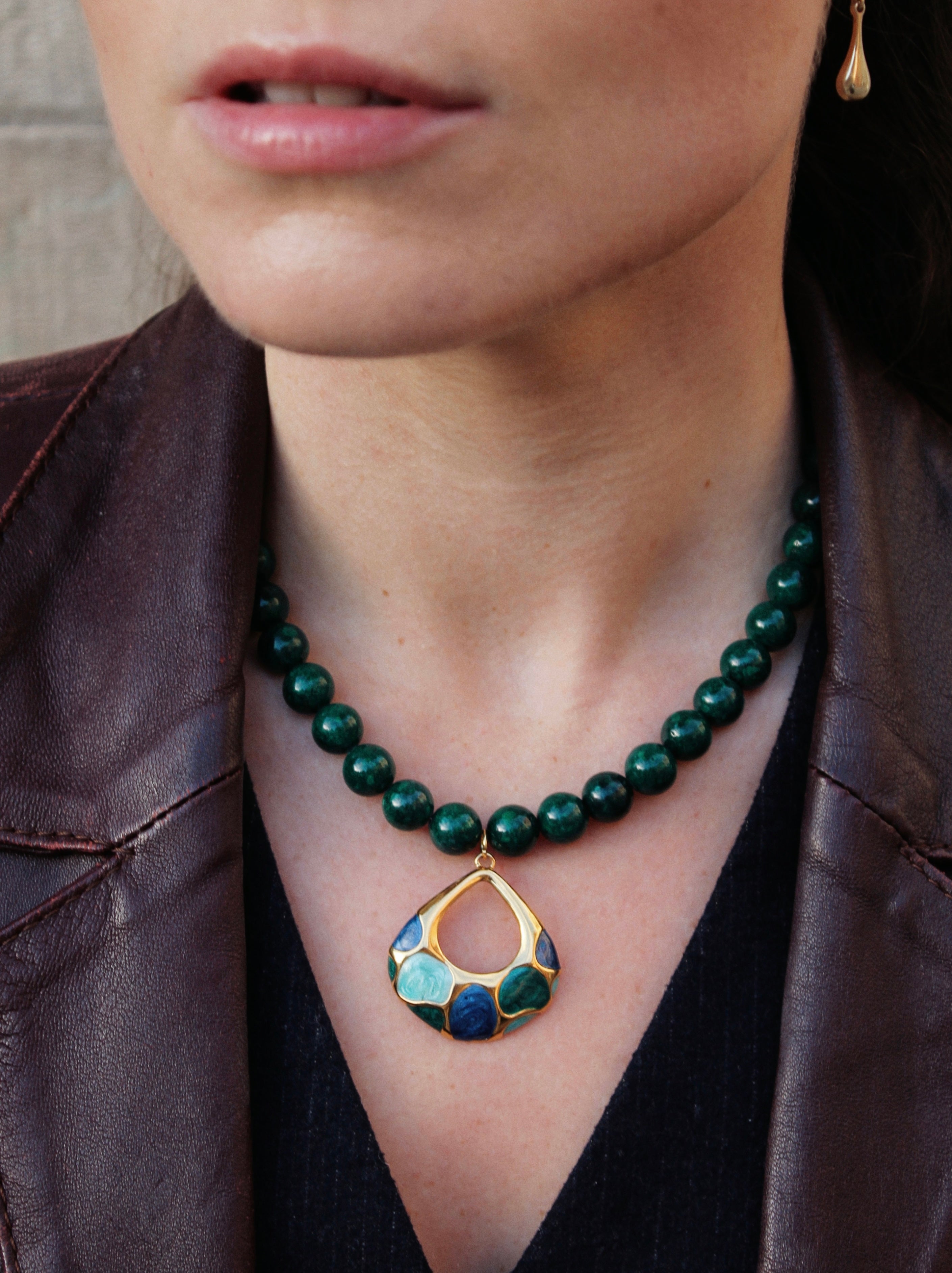 Emerald River Stone Necklace - VOLIÀ