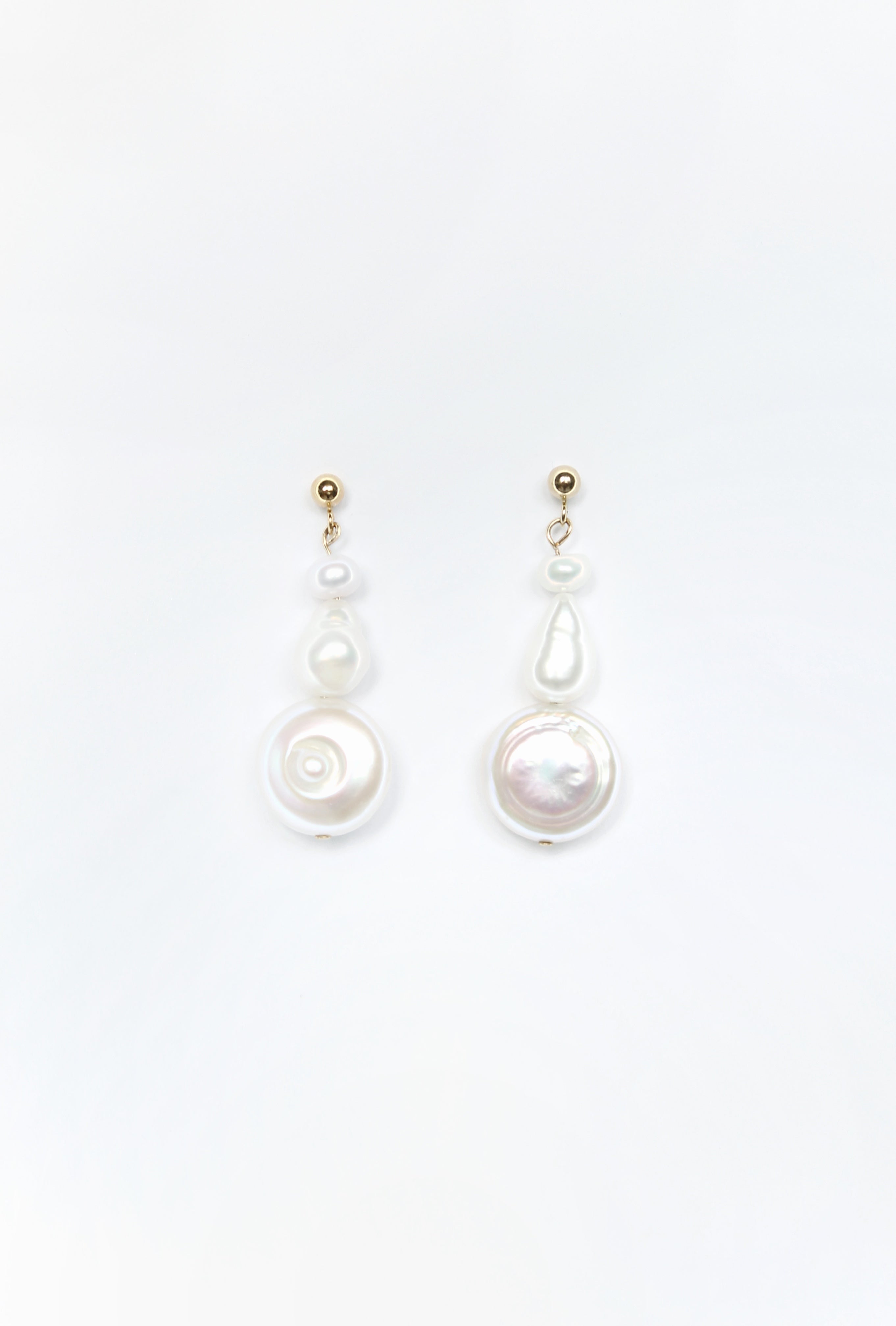 Gold Pearl Earrings