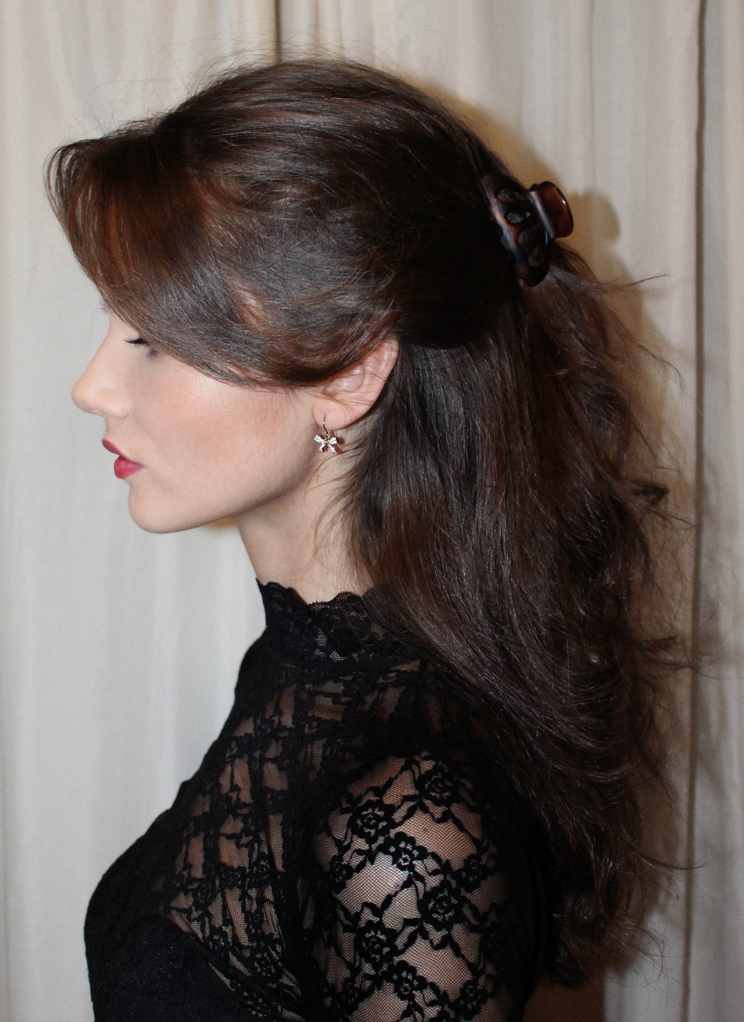 Zirconia Bow Earrings