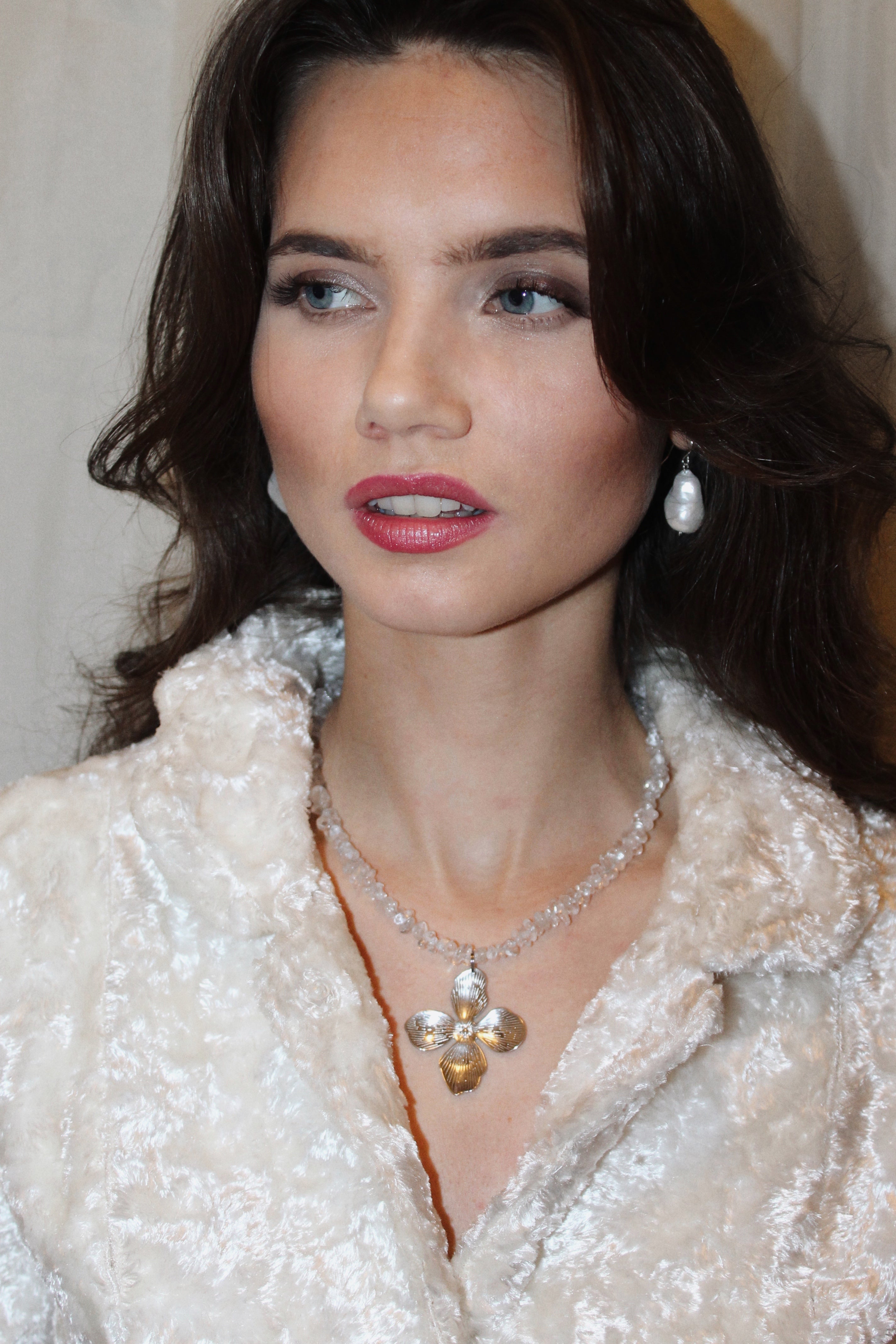 Floral Quartz Necklace