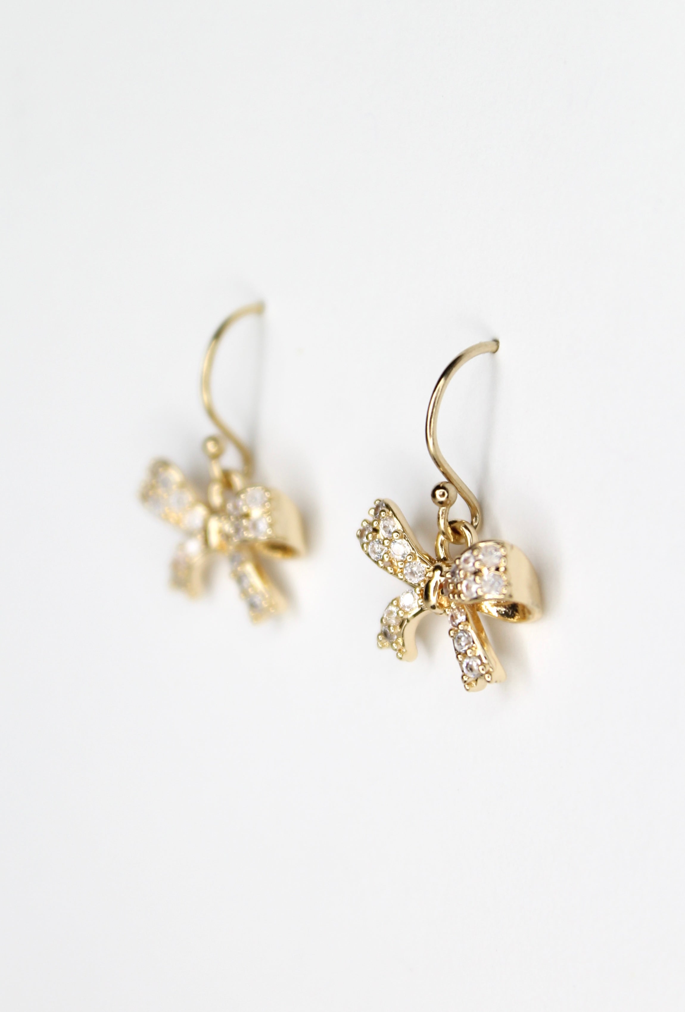 Zirconia Bow Earrings